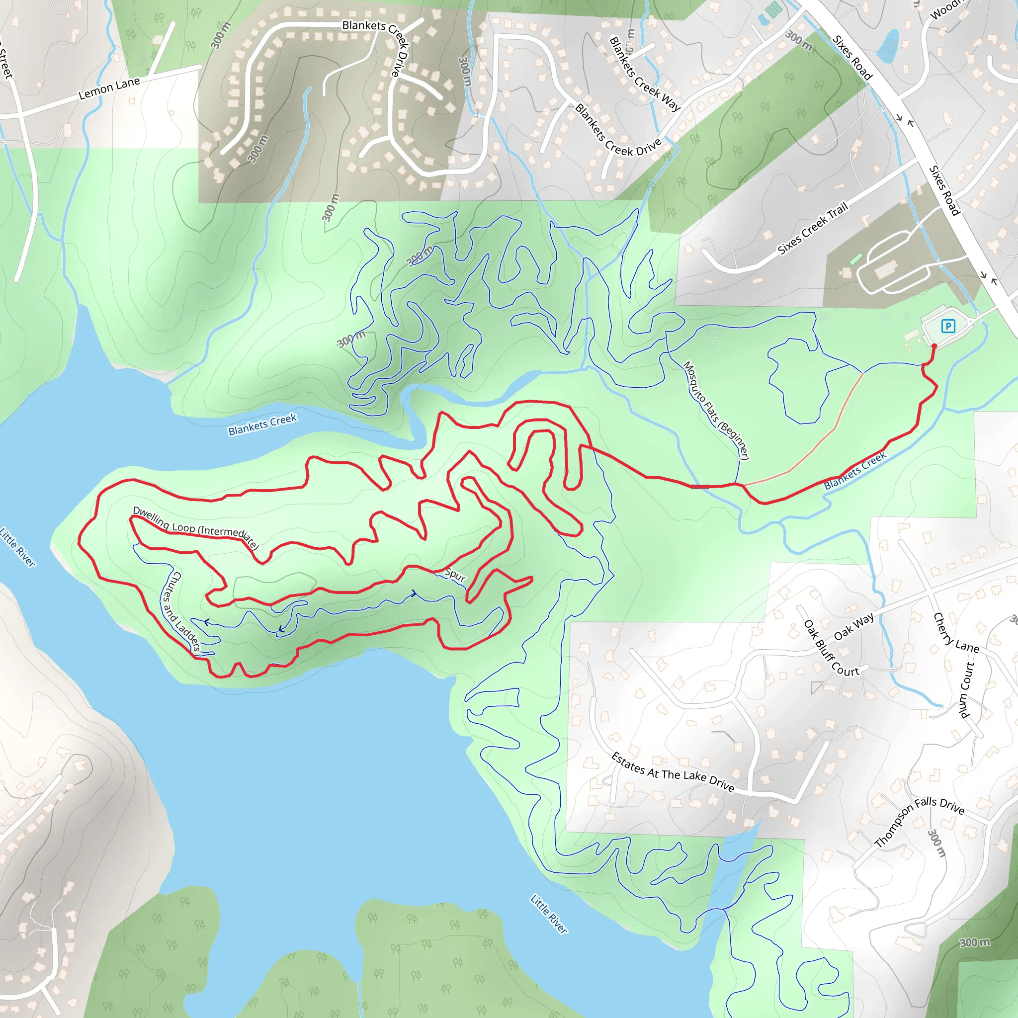Dwelling Loop - Blankets Creek Park mobile static map