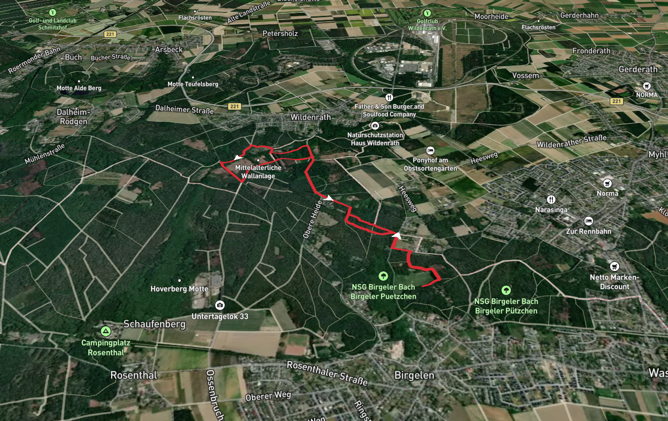 Birgeler Urwald and Maas Niederrheinpad K Loop