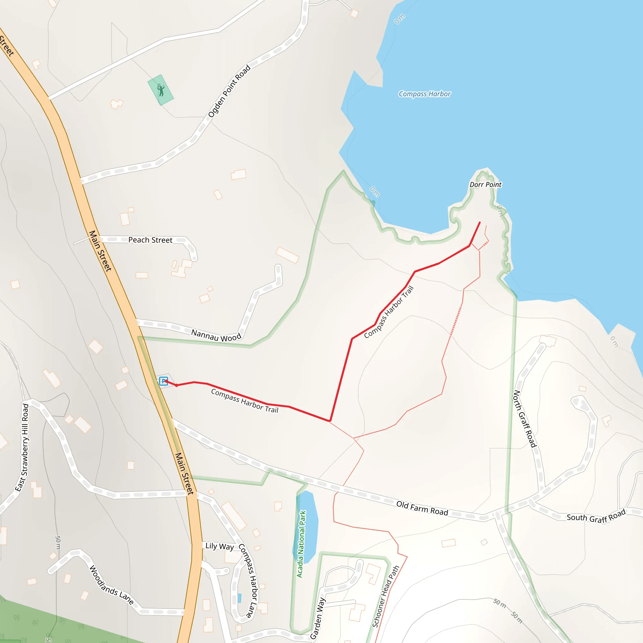 Compass Harbor Trail mobile static map