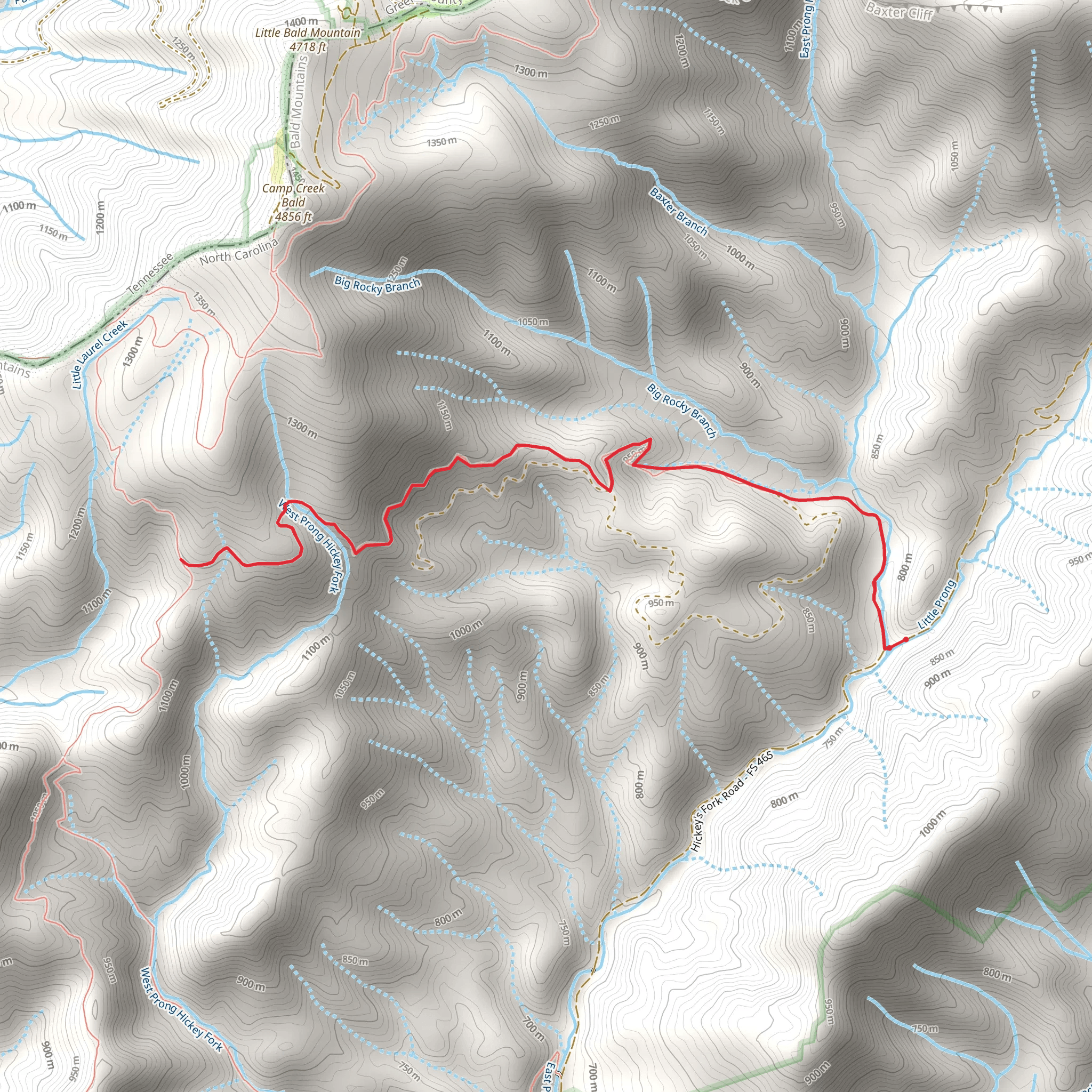 White Oak Trail mobile static map