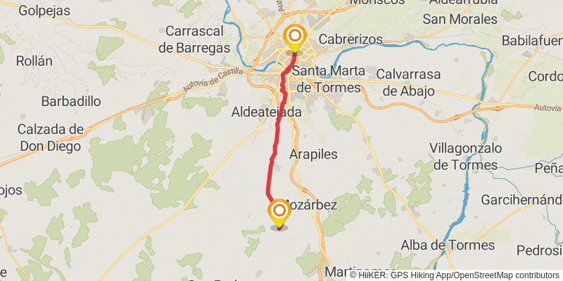 Via de la Plata stage 25 Map