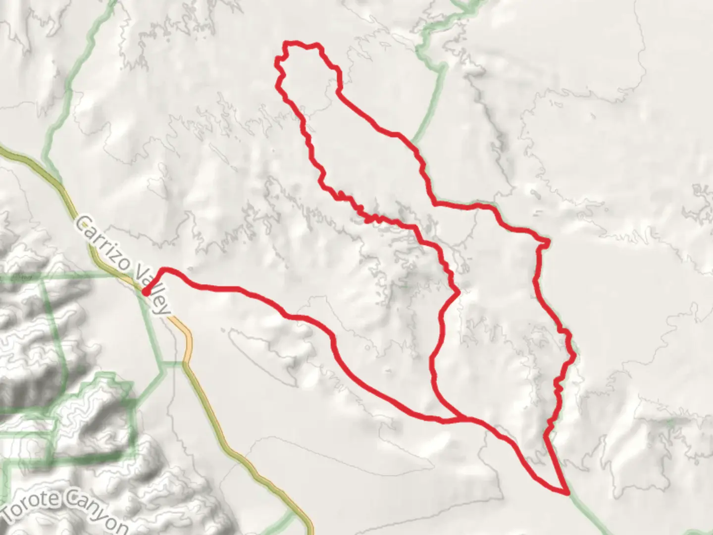 An image depicting the trail Vallecito Creek and West Mesa Loop and its surrounding area.