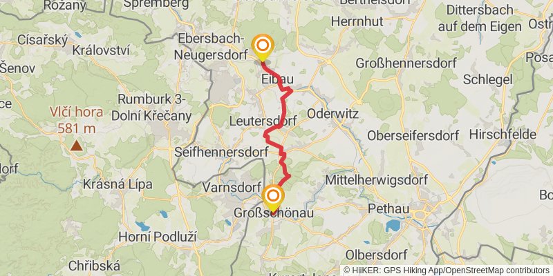Oberlausitzer Bergweg stage 4 Map