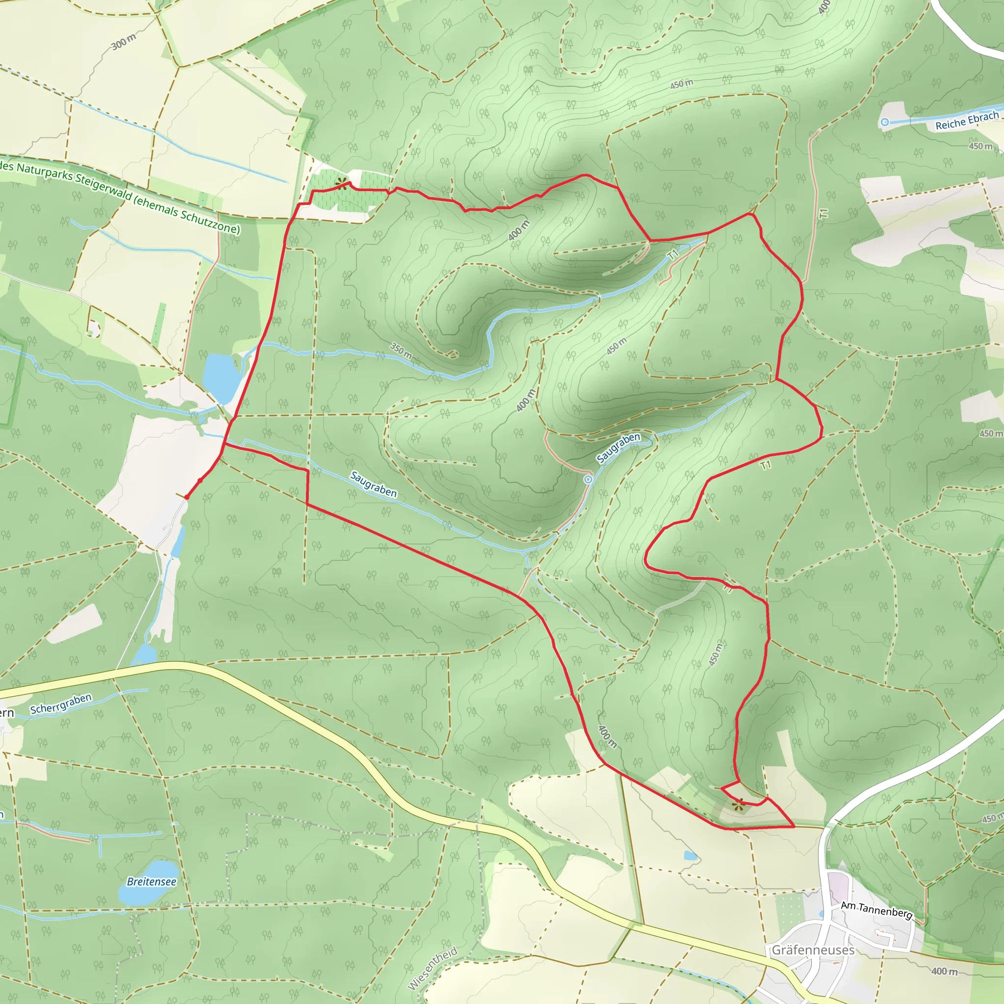 Traum Runde Prichsenstadt and Geiselwind mobile static map