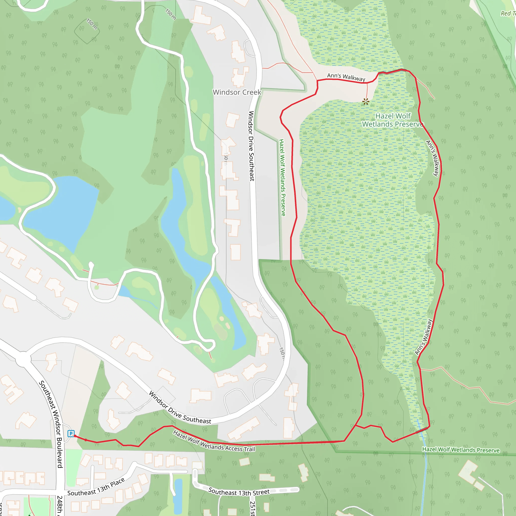 Ann's Walkway and Hazel Wolf Wetlands Access Trail mobile static map