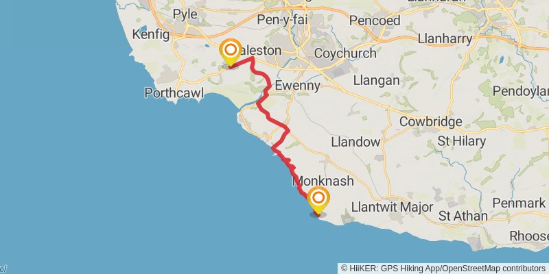 Celtic Way stage 15 Map