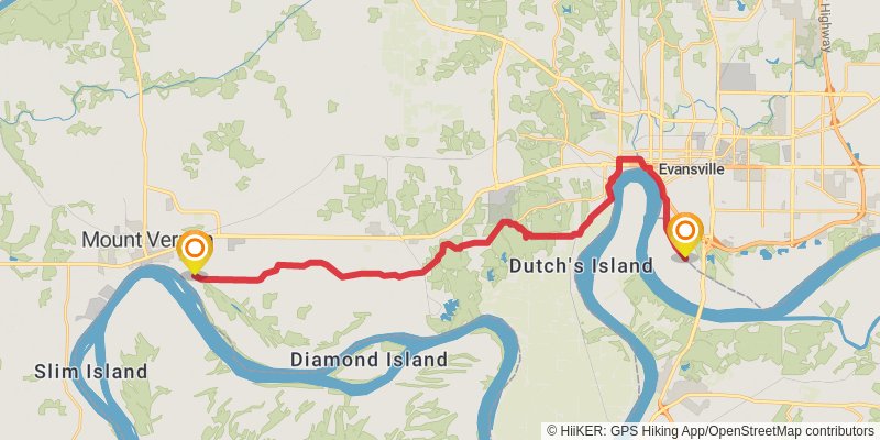American Discovery Trail - South stage 16 Map