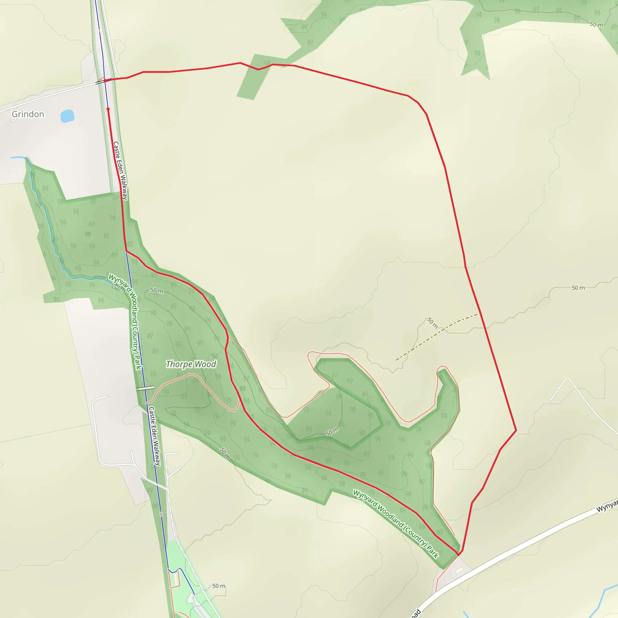 Wynyard Woodland Park Loop mobile static map