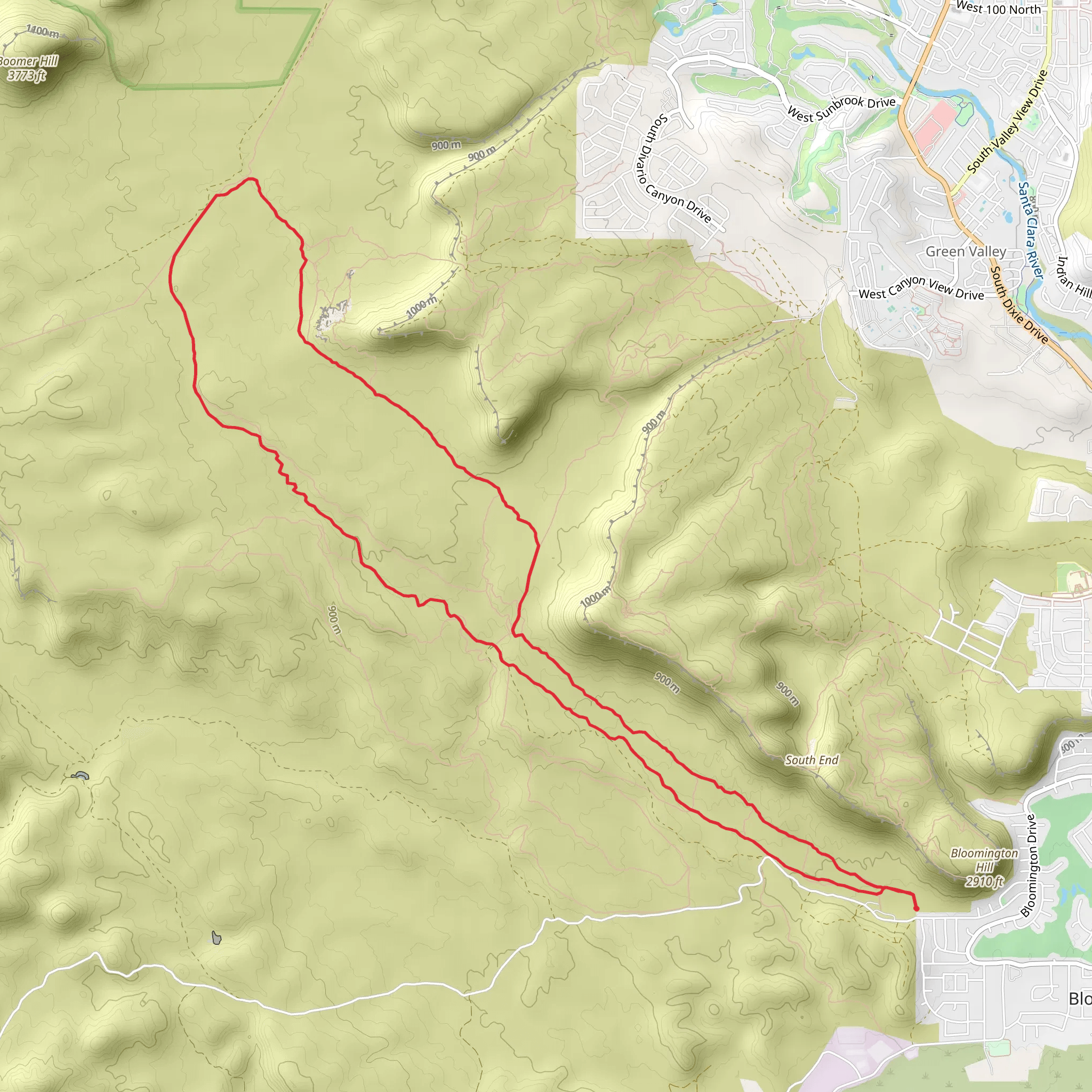 Bearclaw Poppy Trail and Snake Pit Trail mobile static map