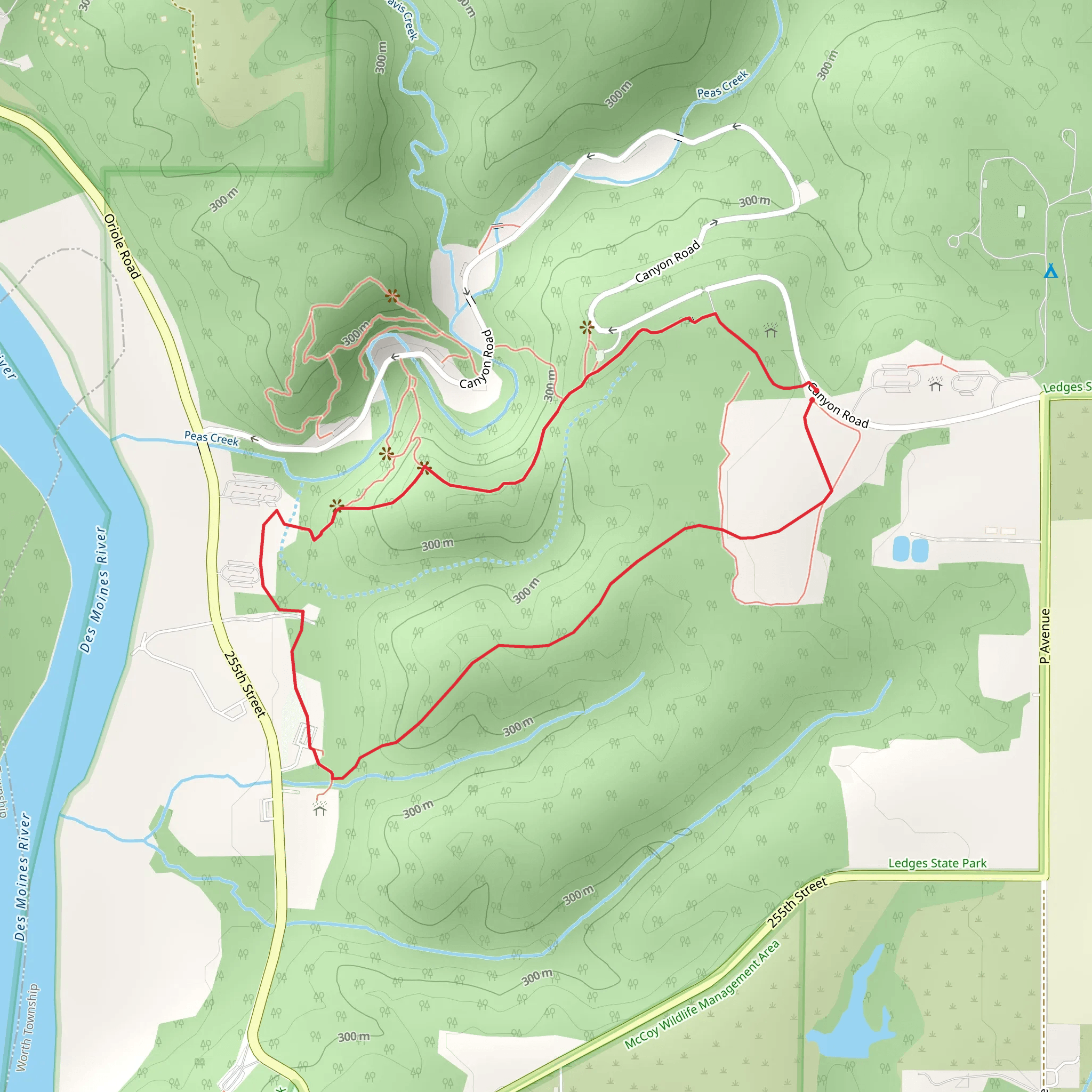 Table Rock Trail mobile static map