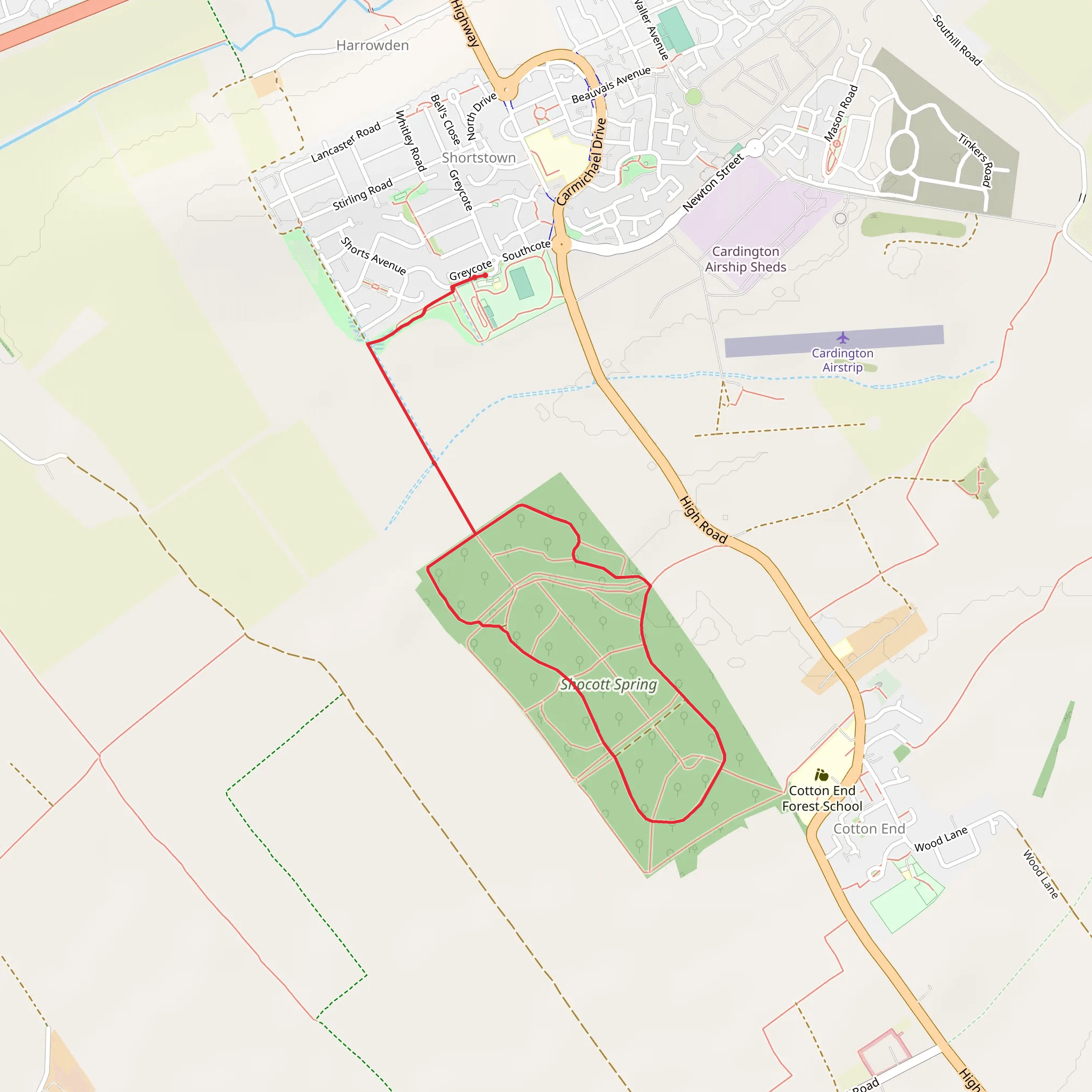 Shocott Spring Loop mobile static map