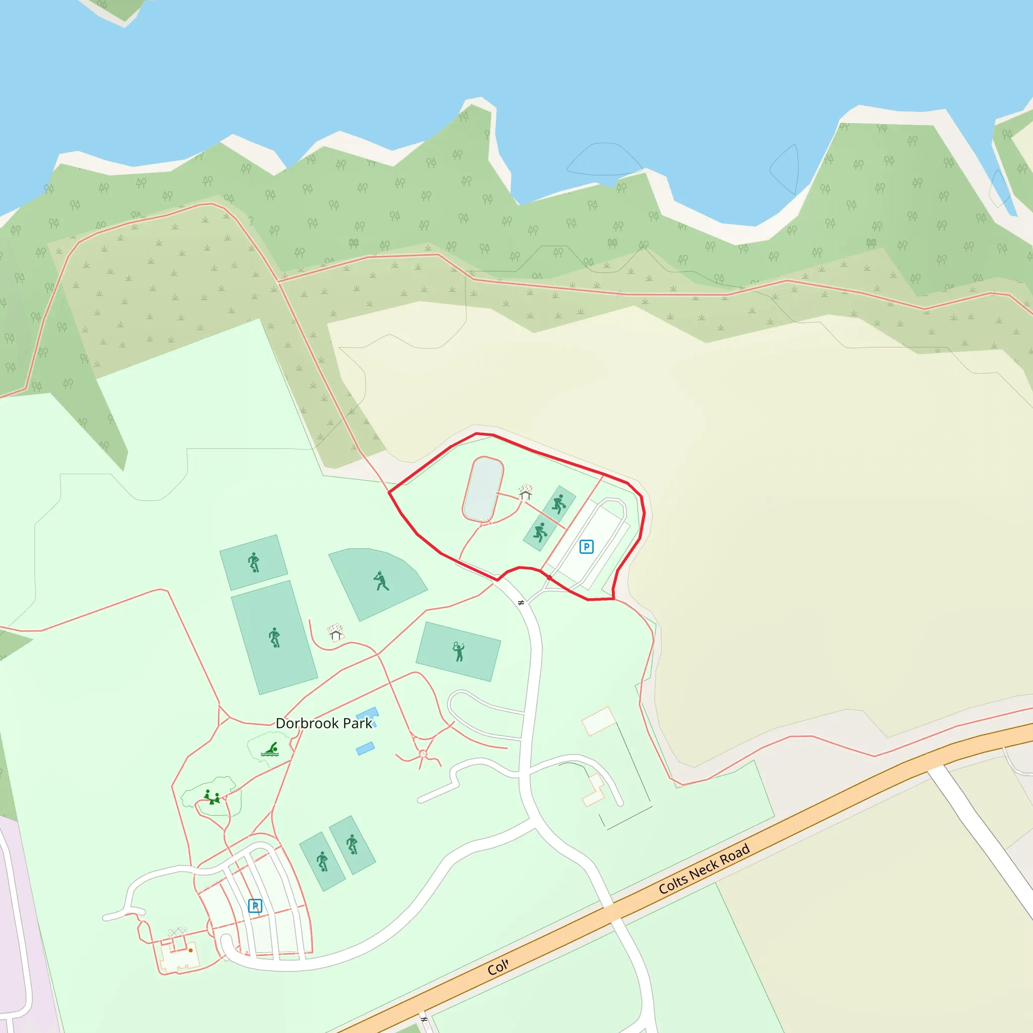 Dorbrook Park Loop mobile static map