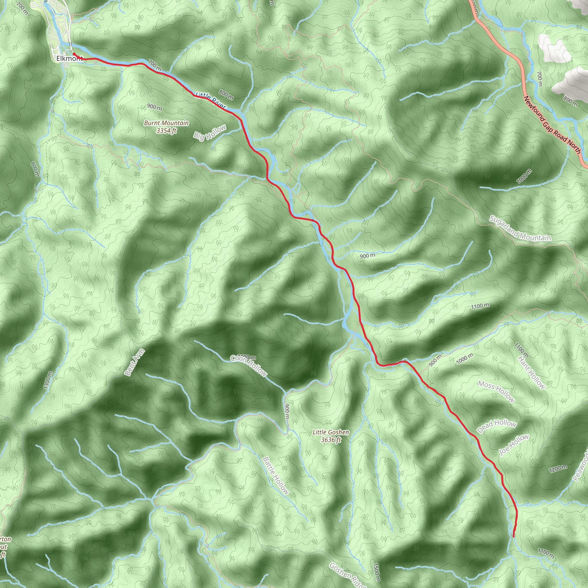 Little River Trail mobile static map