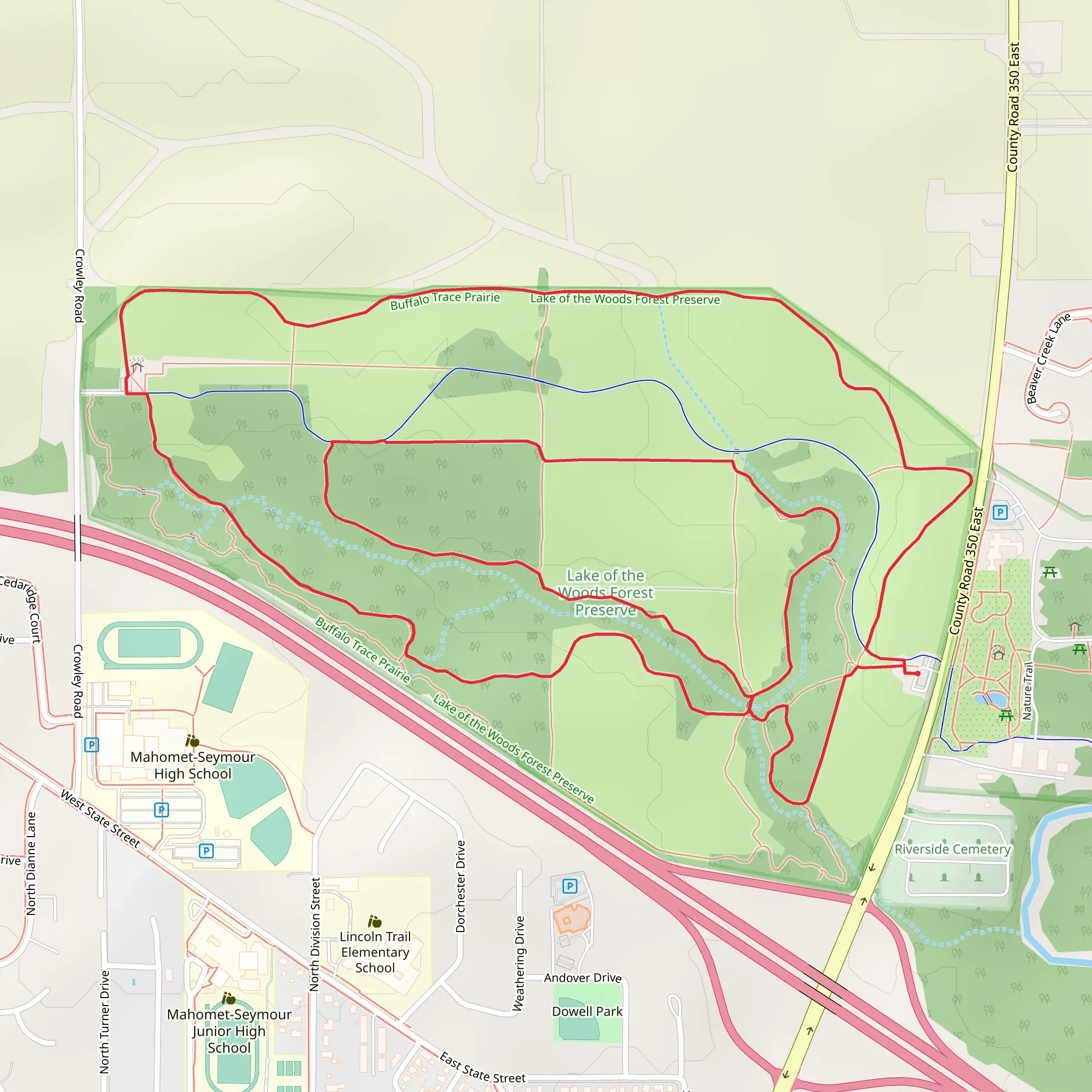5 Mile Loop Trail mobile static map