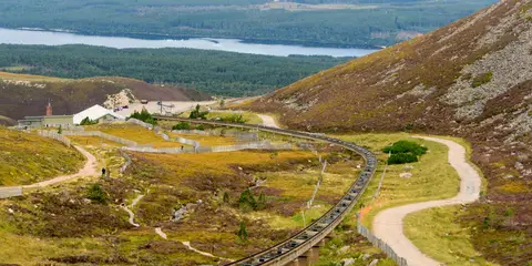 An image depicting the trail Cairn Gorm from Coire Ciste and its surrounding area.