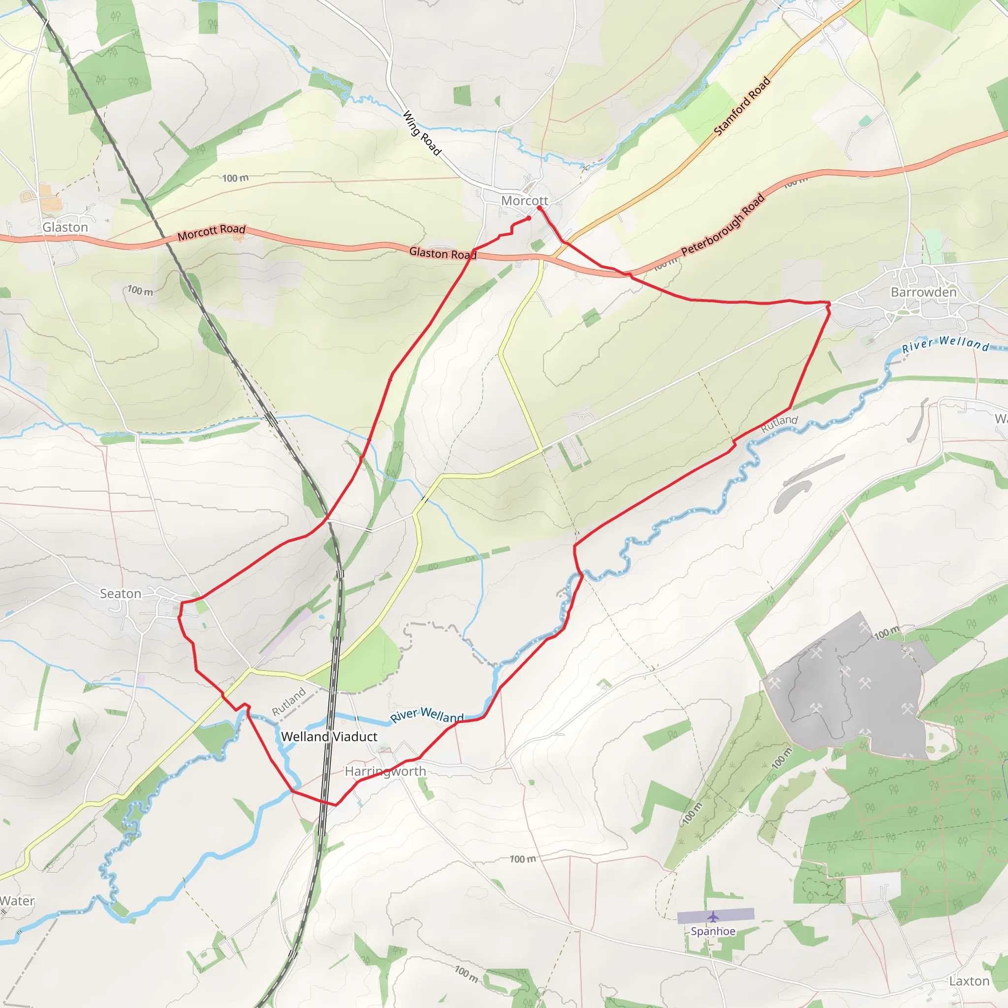 Morcott and Harringworth Circular mobile static map
