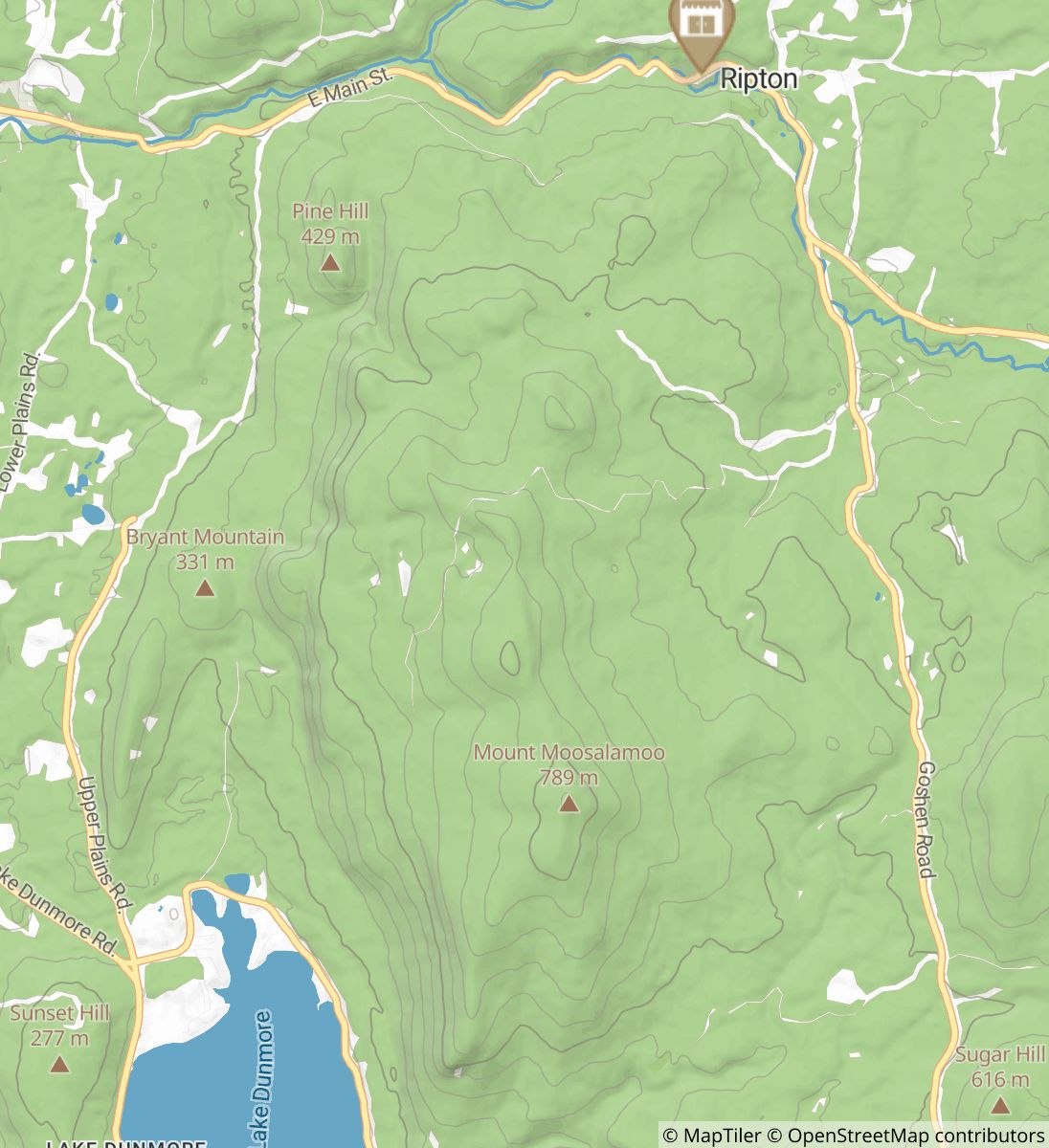 Mount Moosalamoo via Oak Ridge Trail shop map