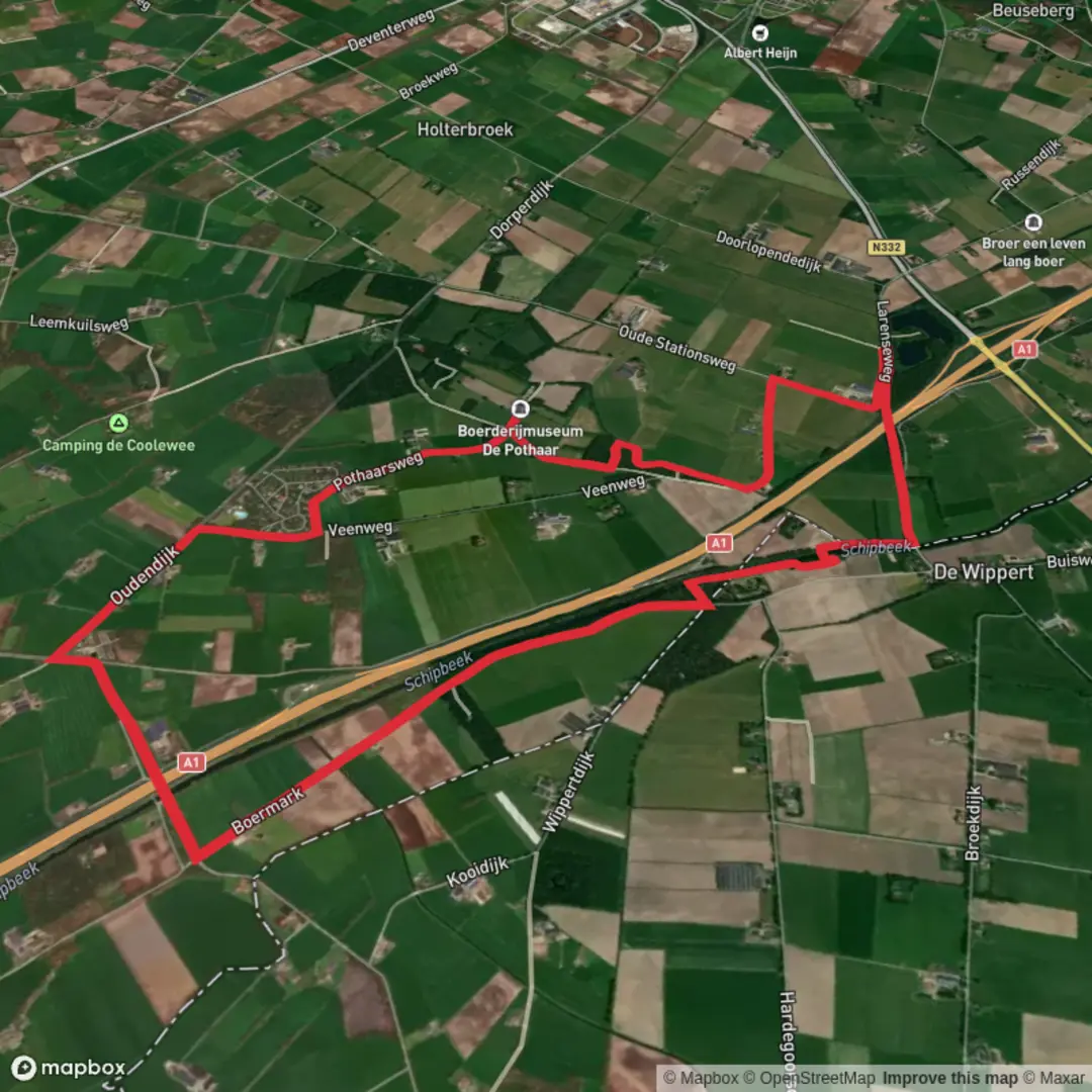 An image depicting the trail Bathmensche Veen Loop and its surrounding area.