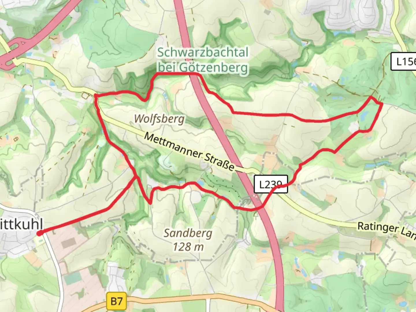 An image depicting the trail Hackenbergweg Loop and its surrounding area.
