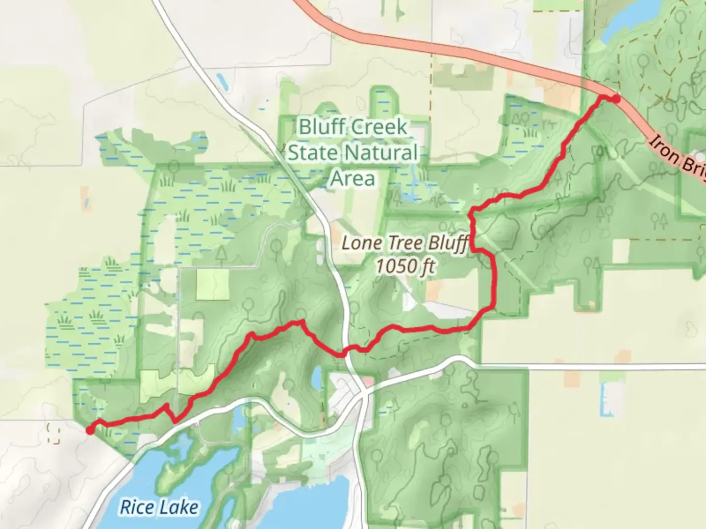 An image depicting the trail Ice Age Trail - East Milwaukee Street and its surrounding area.