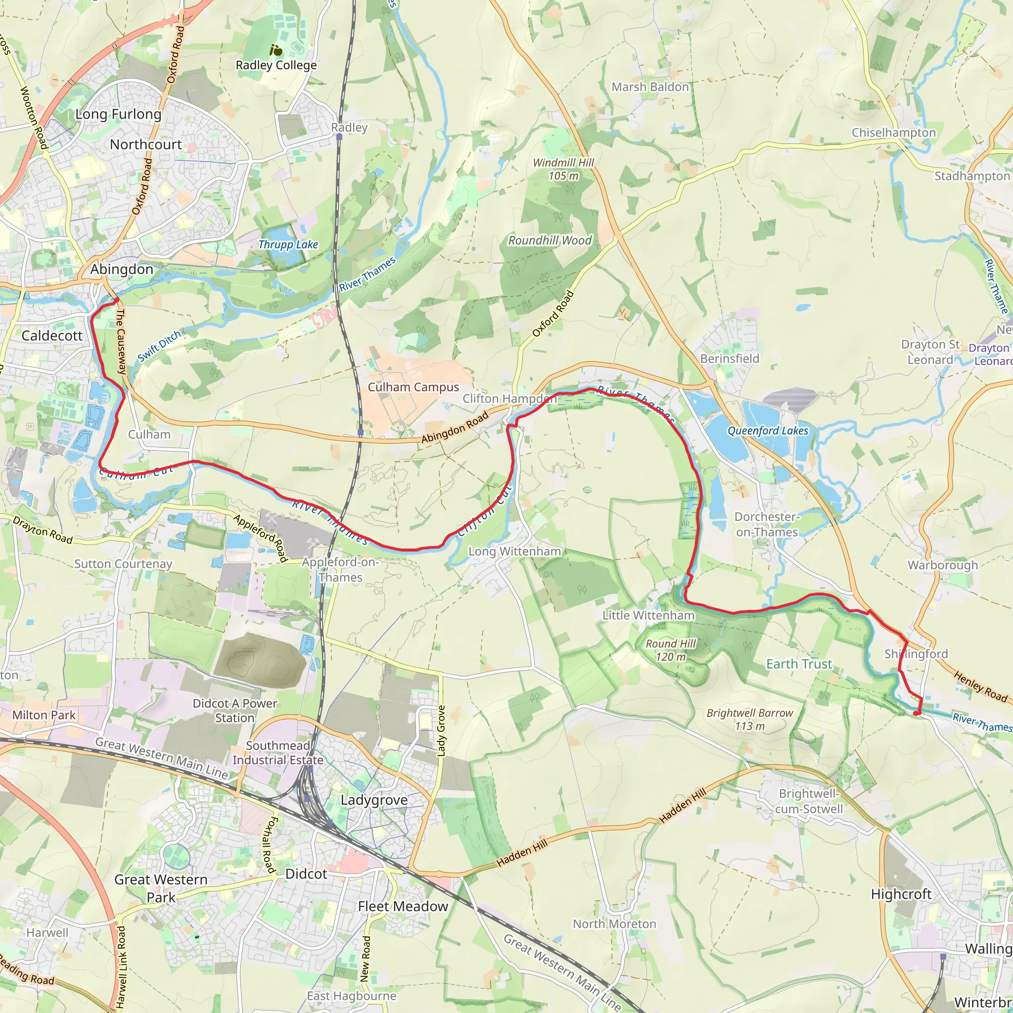 River Thames Walk mobile static map