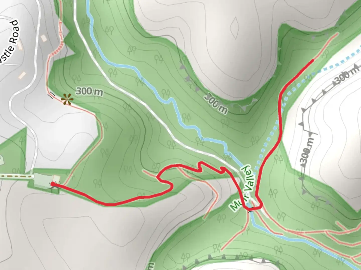 An image depicting the trail Middle Fork Lower Devil Creek and its surrounding area.