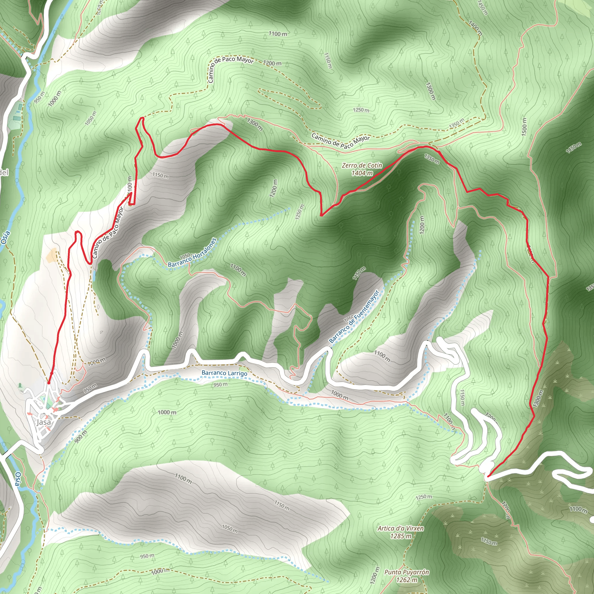 Jasa - Collado loma de Aisa PR HU 152 mobile static map