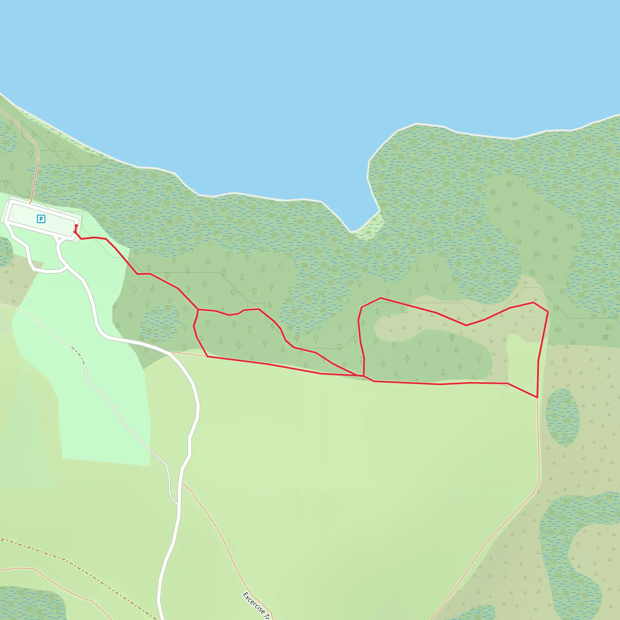 Lake Louisa South Side Loop mobile static map