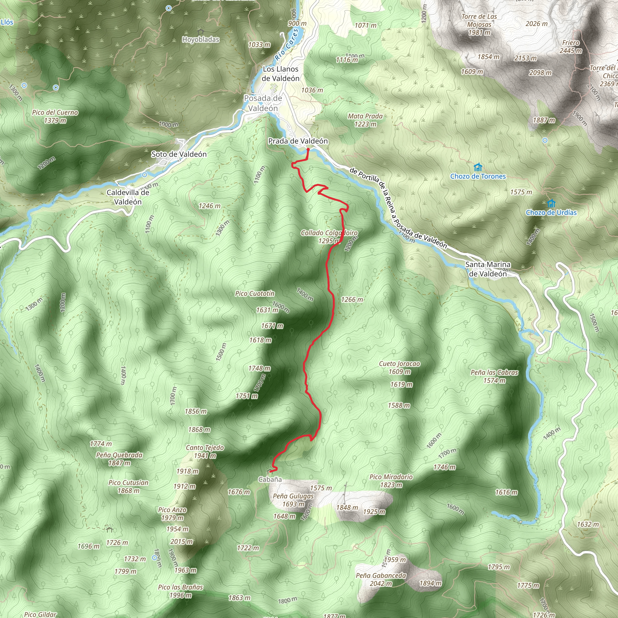 PR PNPE 14 Montó - Valle de Prada - desde Prada mobile static map