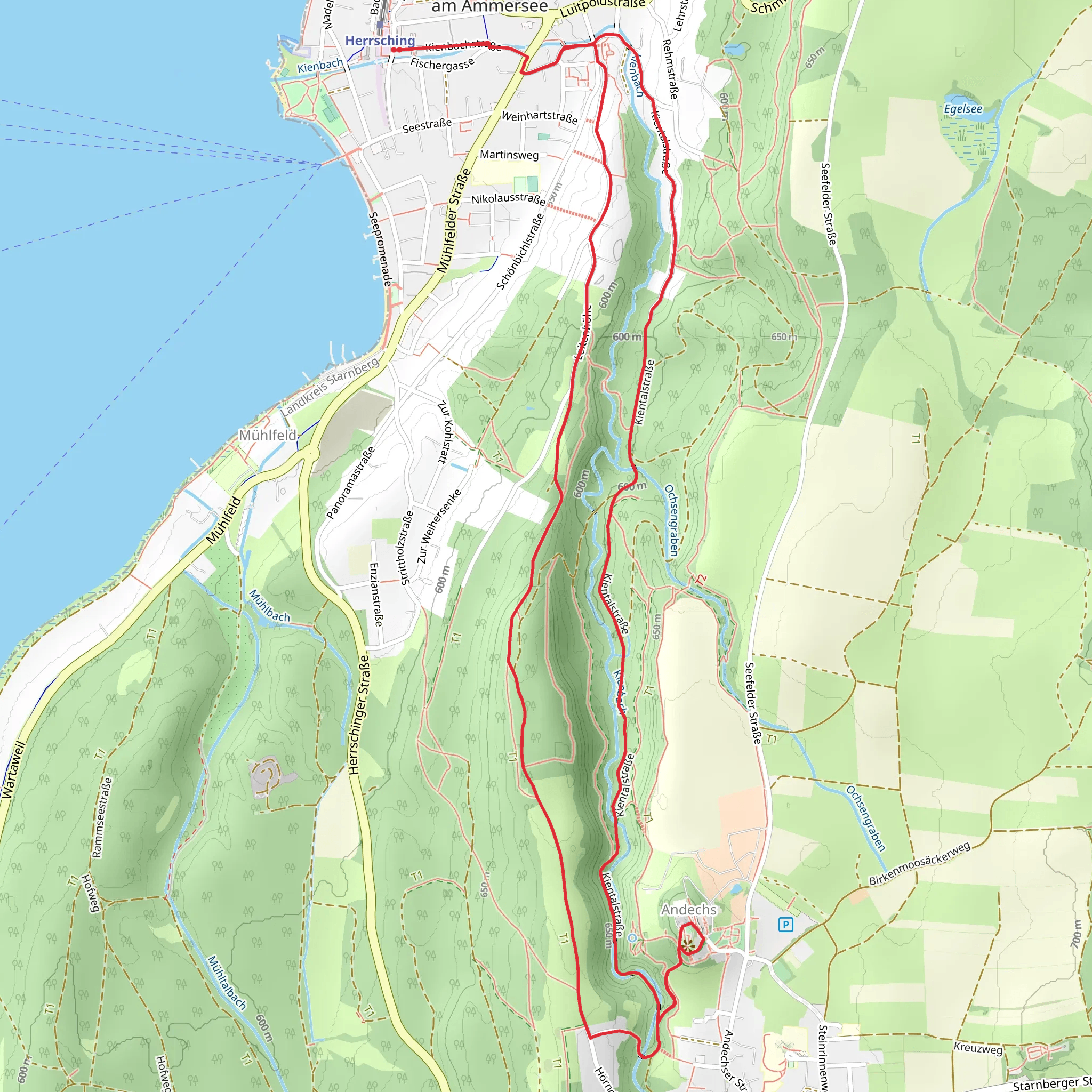 Kloster Andechs Loop via Leitenhöhe - Herrsching mobile static map