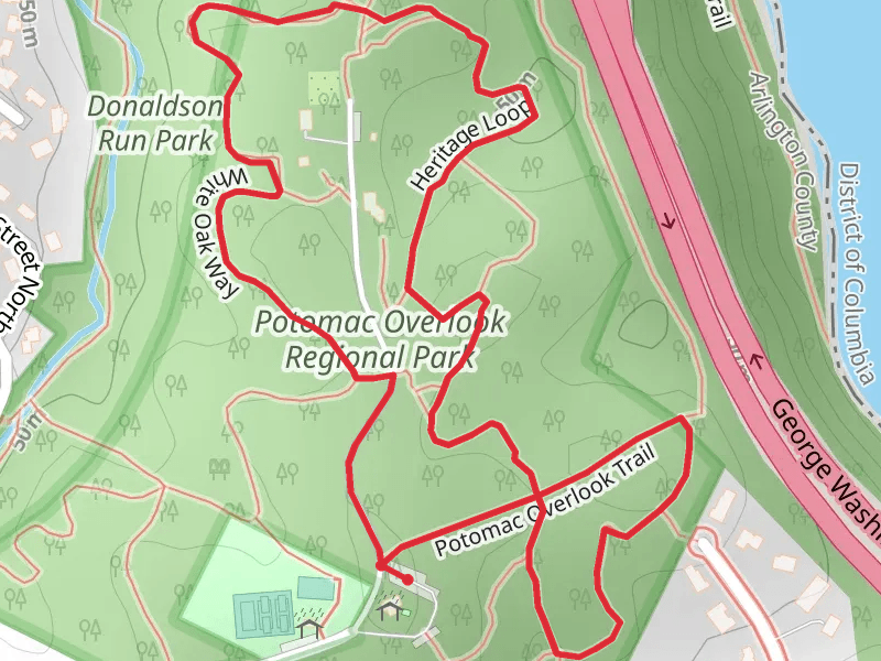 Potomac Overlook Trail, White Oak Way and Heritage Loop