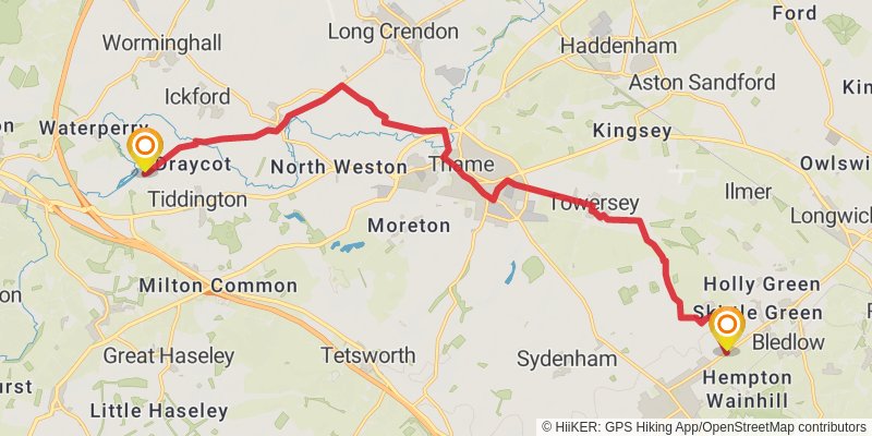 Seven Shires Way stage 8 Map