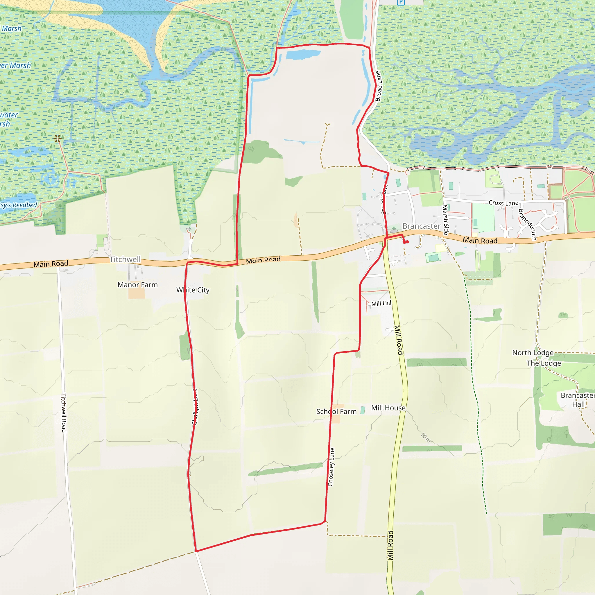 Brancaster Circular Trail mobile static map