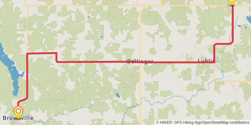 Ice Age National Scenic Trail stage 17 Map