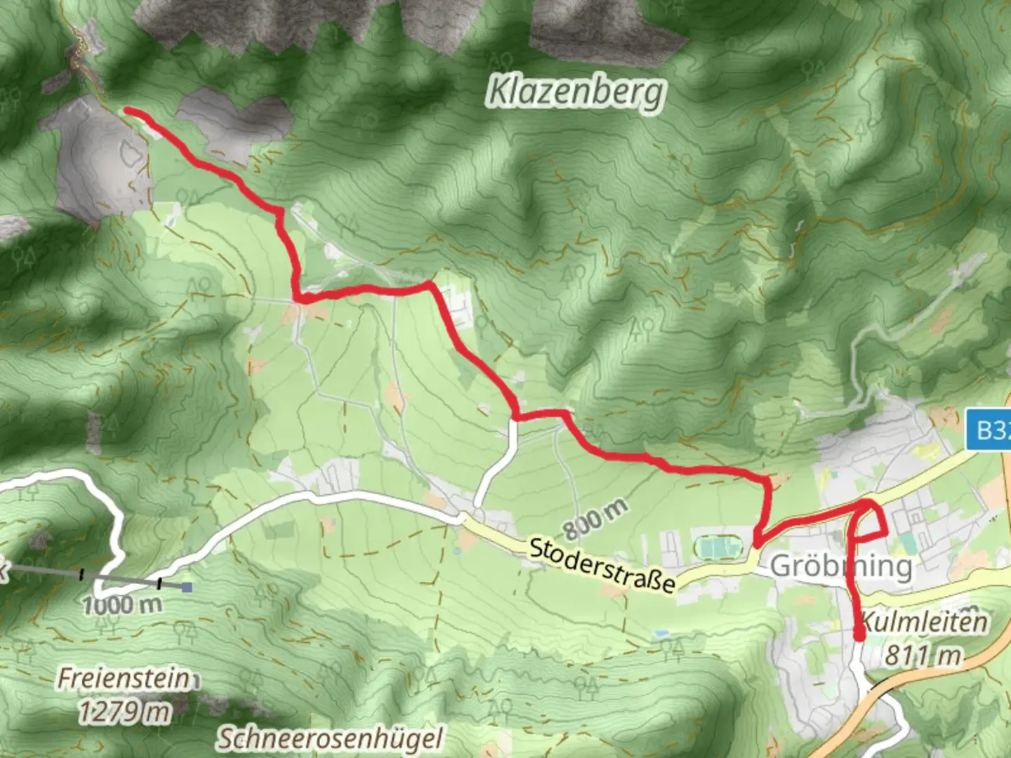 An image depicting the trail Franz Xaver Mayr Way and its surrounding area.