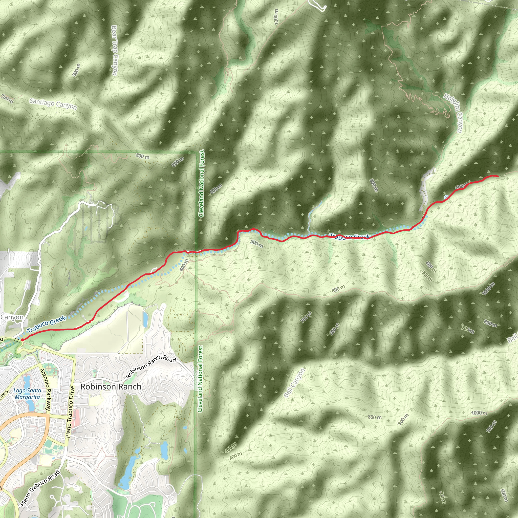 Trabuco Creek Road mobile static map