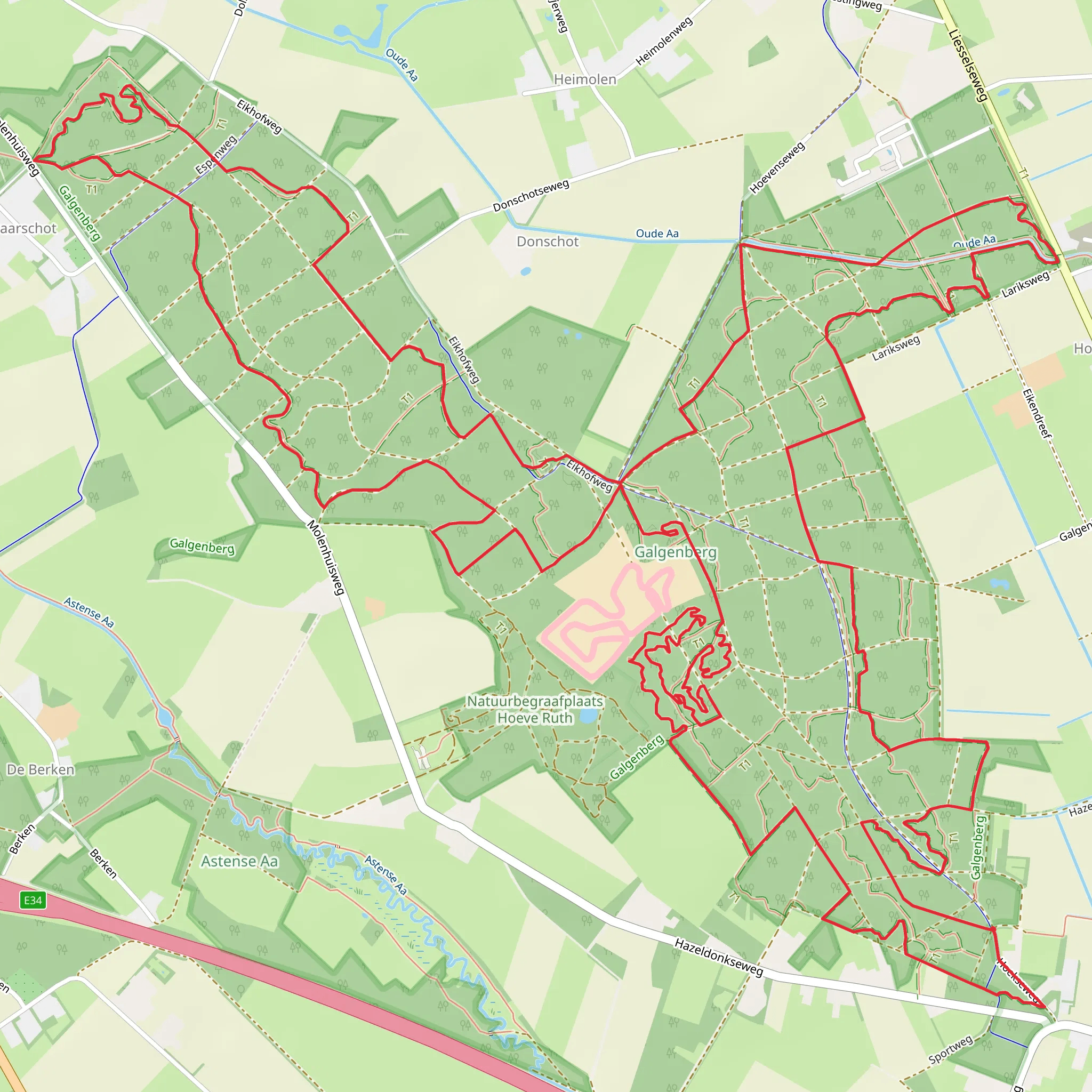 Crossbaan and Galgenberg Loop mobile static map