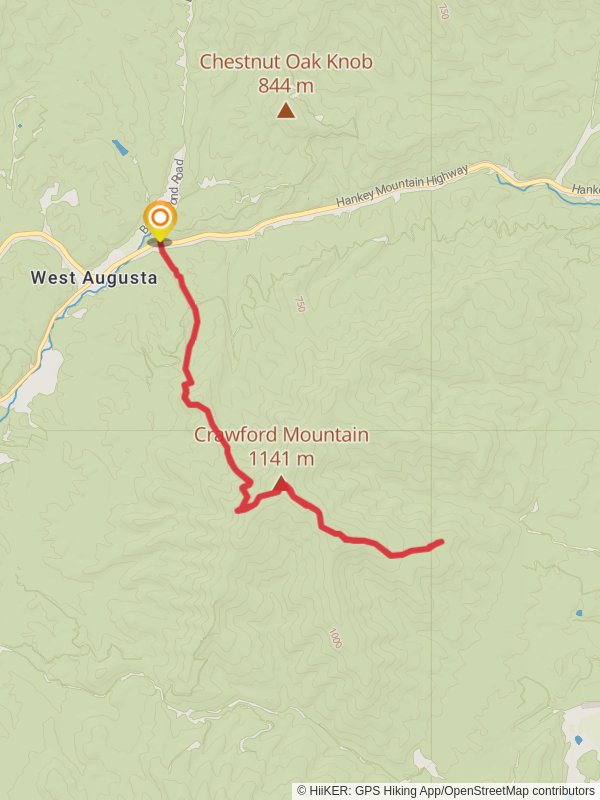 Coalpit Knob and Crawford Knob via Chimney Hollow Trail