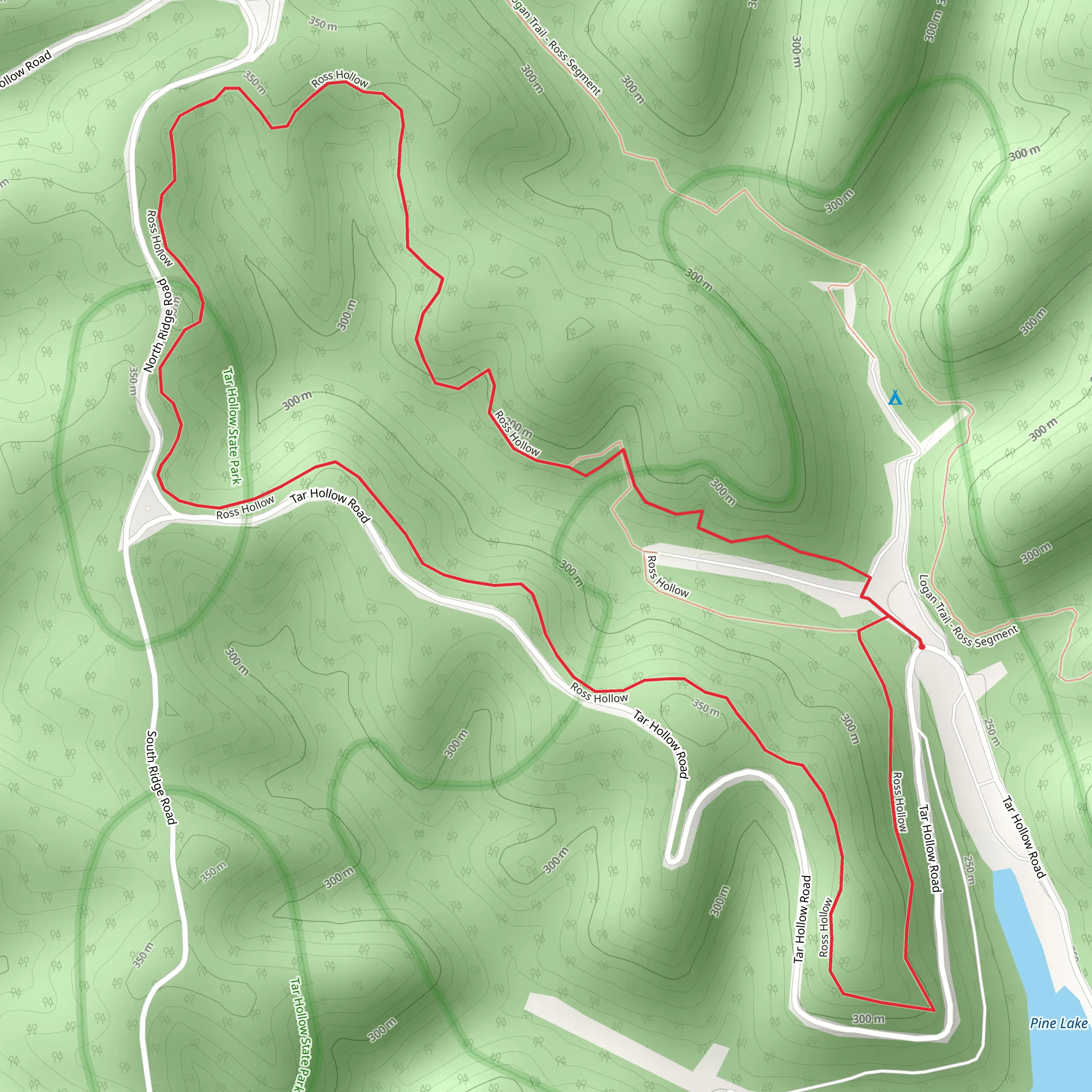 Ross Hollow Loop mobile static map