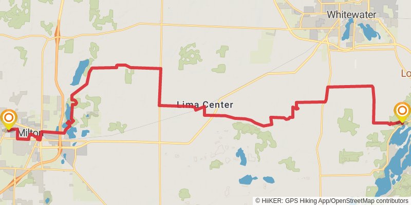 Ice Age National Scenic Trail stage 64 Map