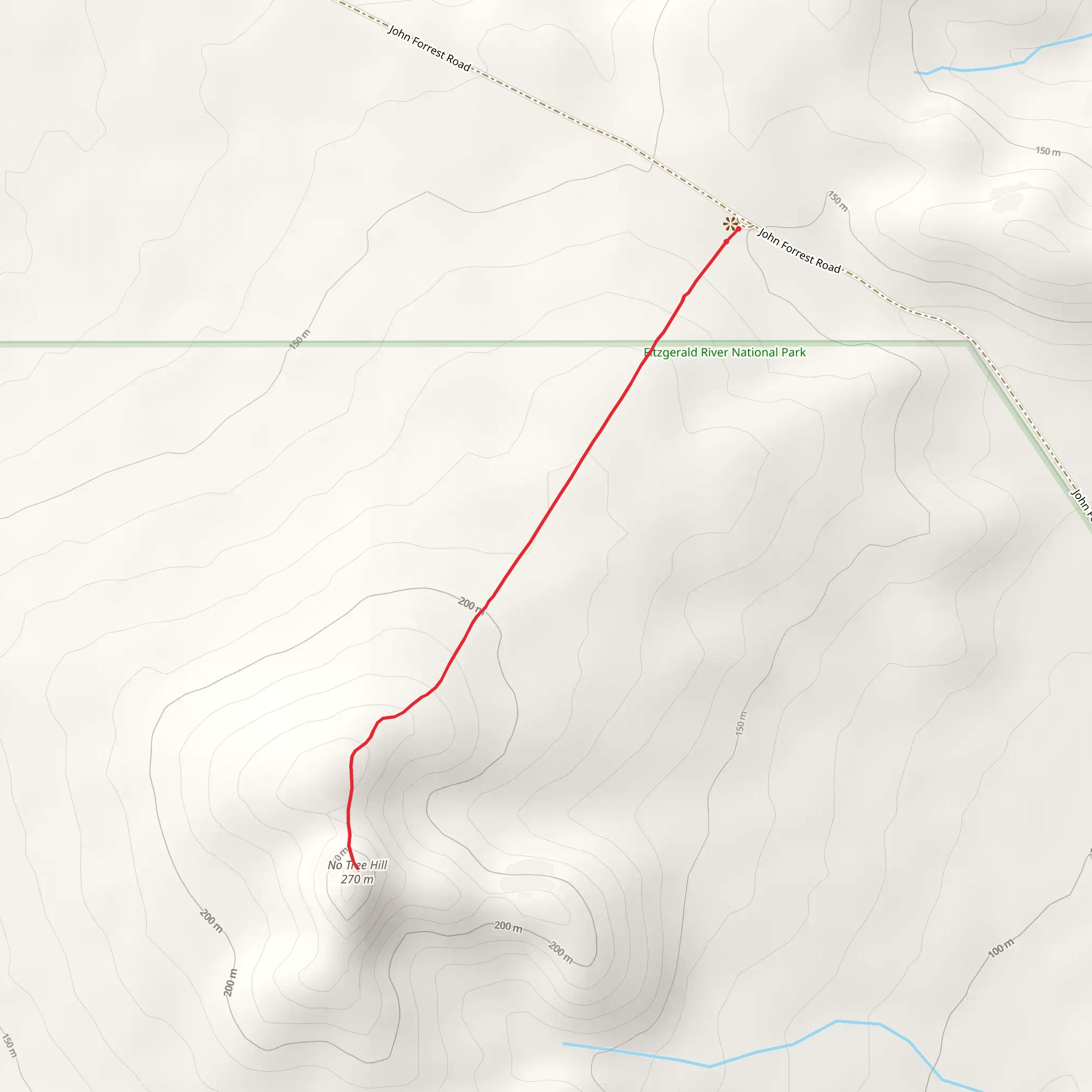 No Tree Hill Walk mobile static map