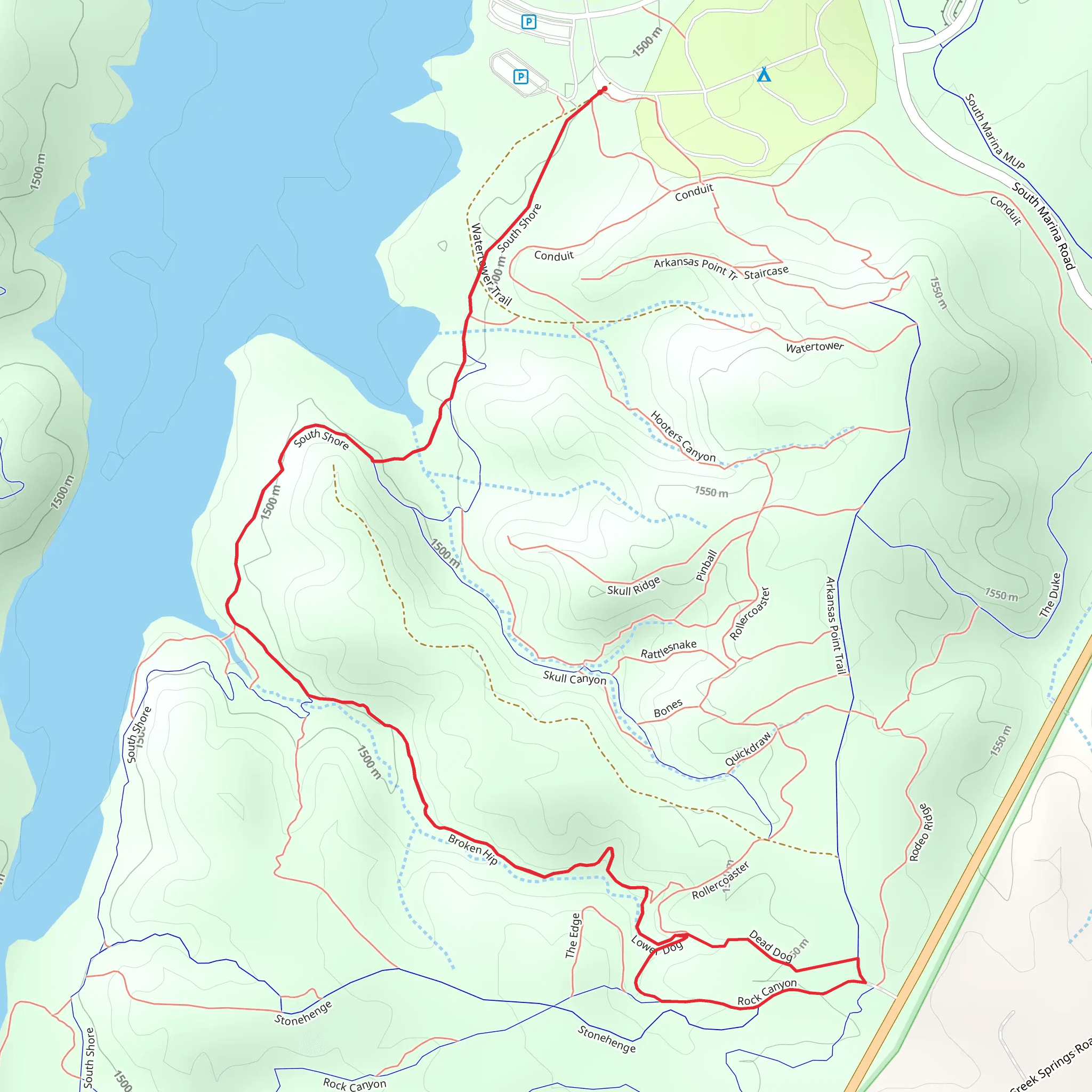 South Shore, Broken Hip and Dead Dog mobile static map