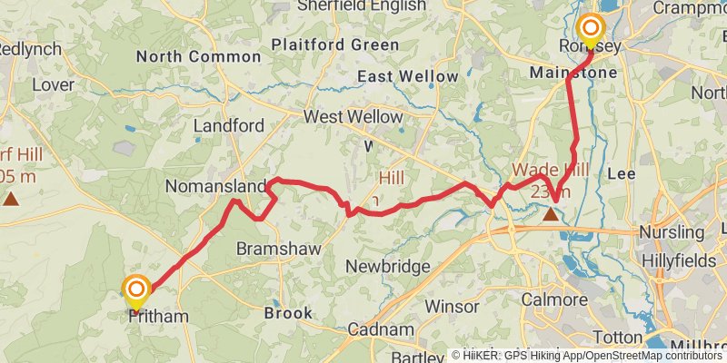 Weymouth to Newham Walk stage 7 Map