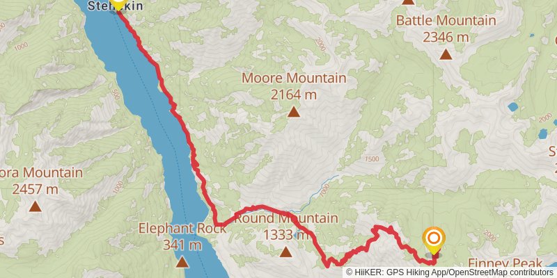 Horton Butte via Lakeshore Trail stage 4 Map