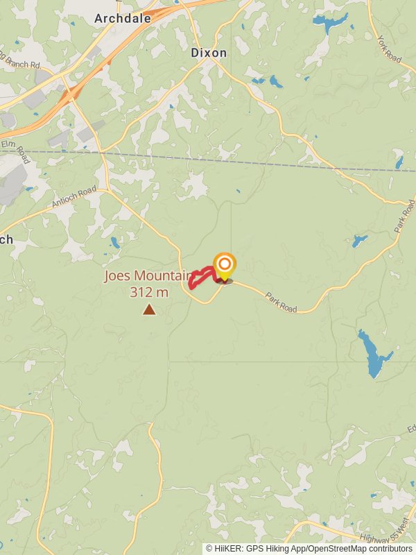 Kings Mountain Loop via Battlefield Trail