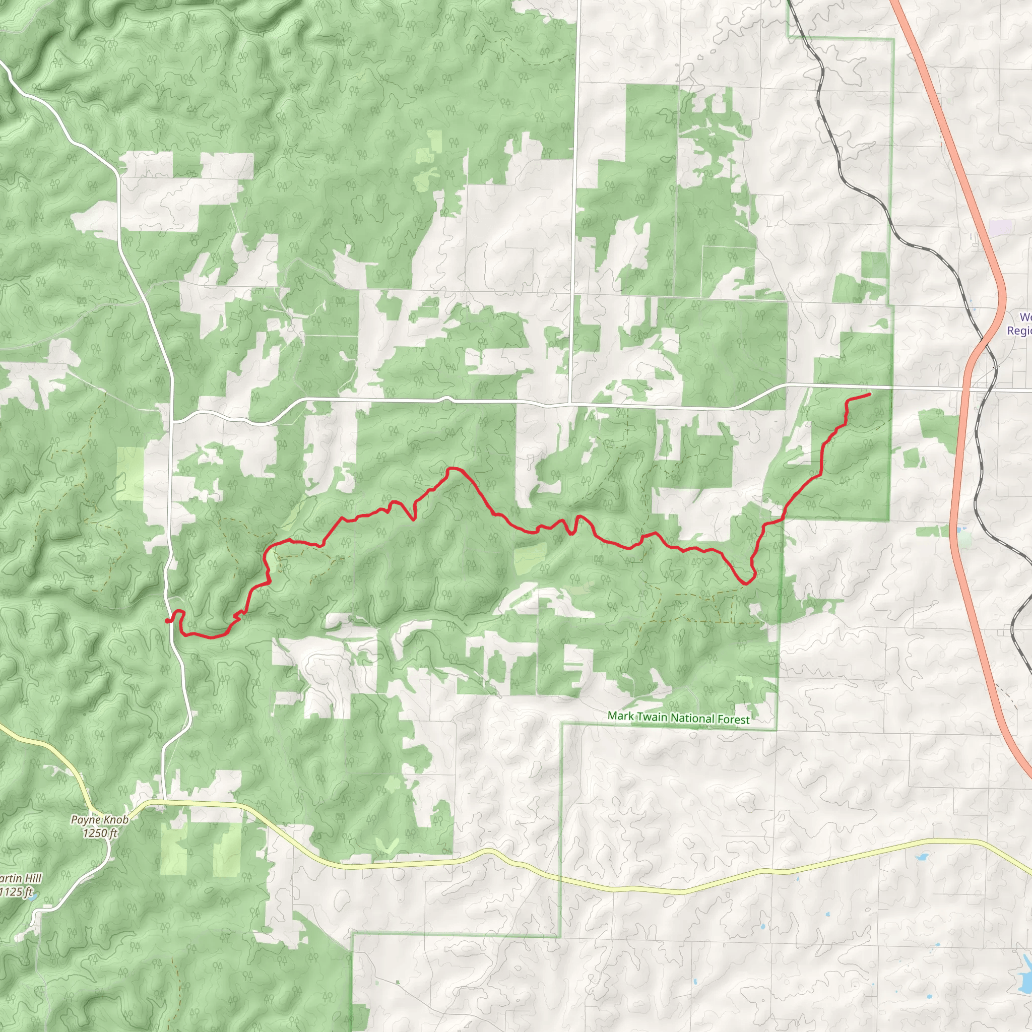 Ozark Trail - North Fork mobile static map