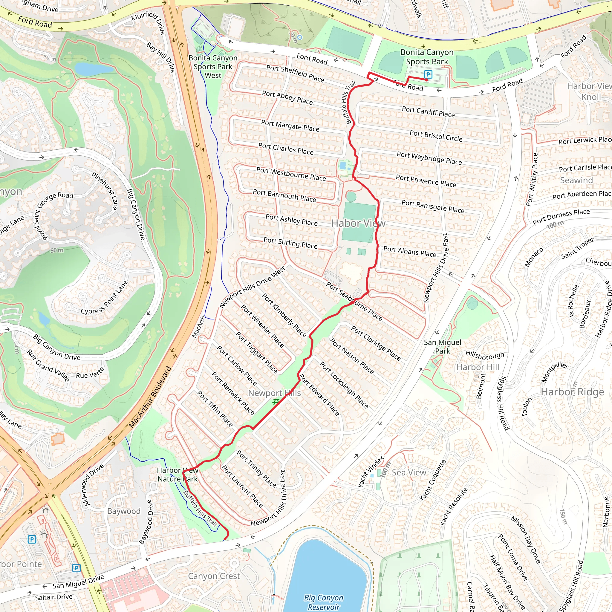 Buffalo Hills Trail mobile static map