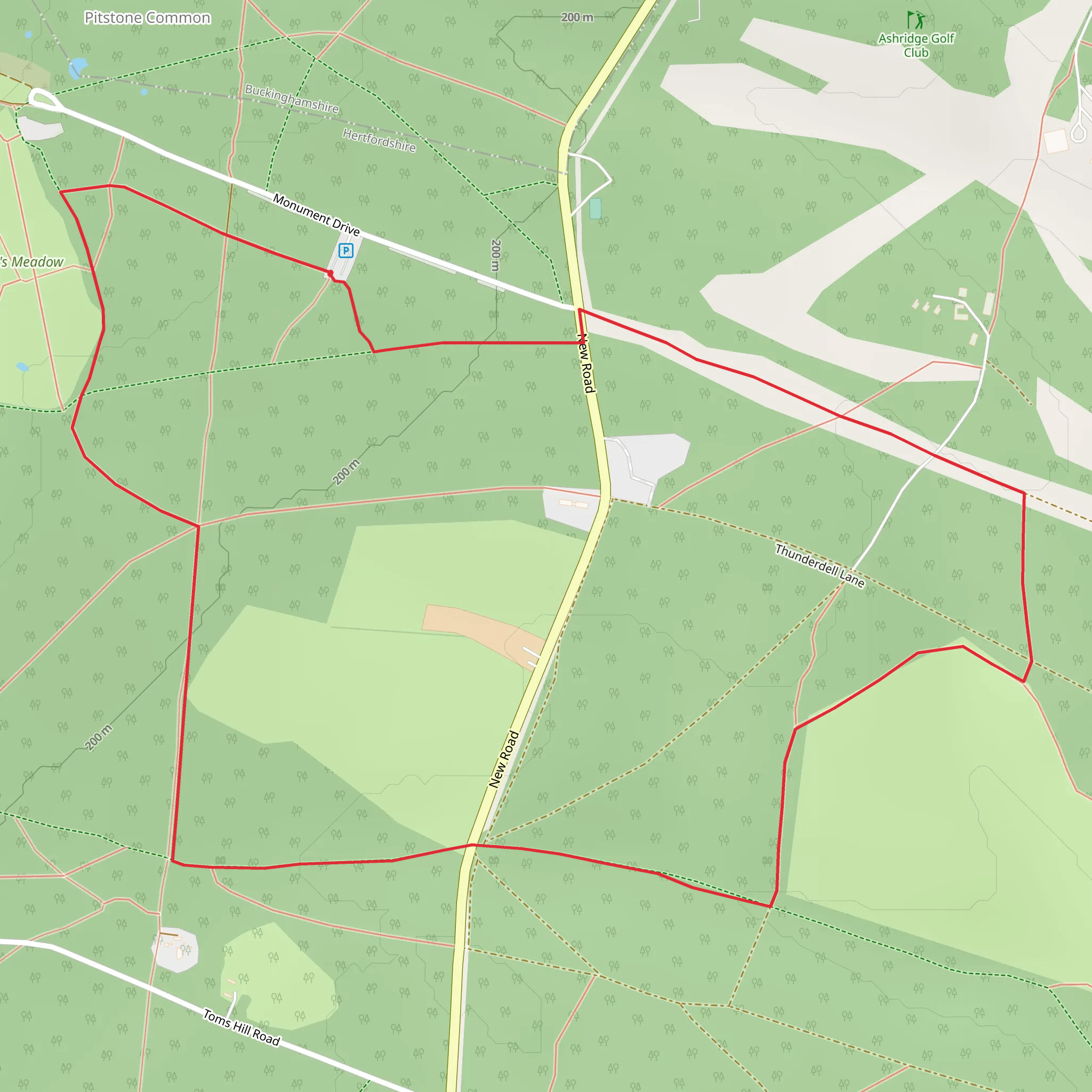 Ashridge - Foresters' Walk mobile static map