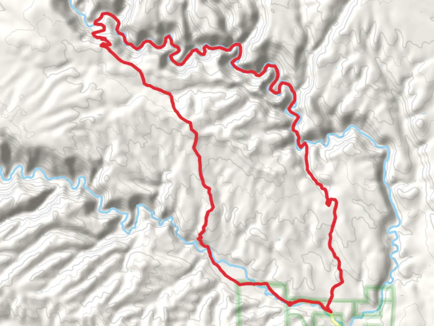 An image depicting the trail West Fork, Big Bear Canyon, Middle Fork and Little Bear Canyon Loop Trail and its surrounding area.