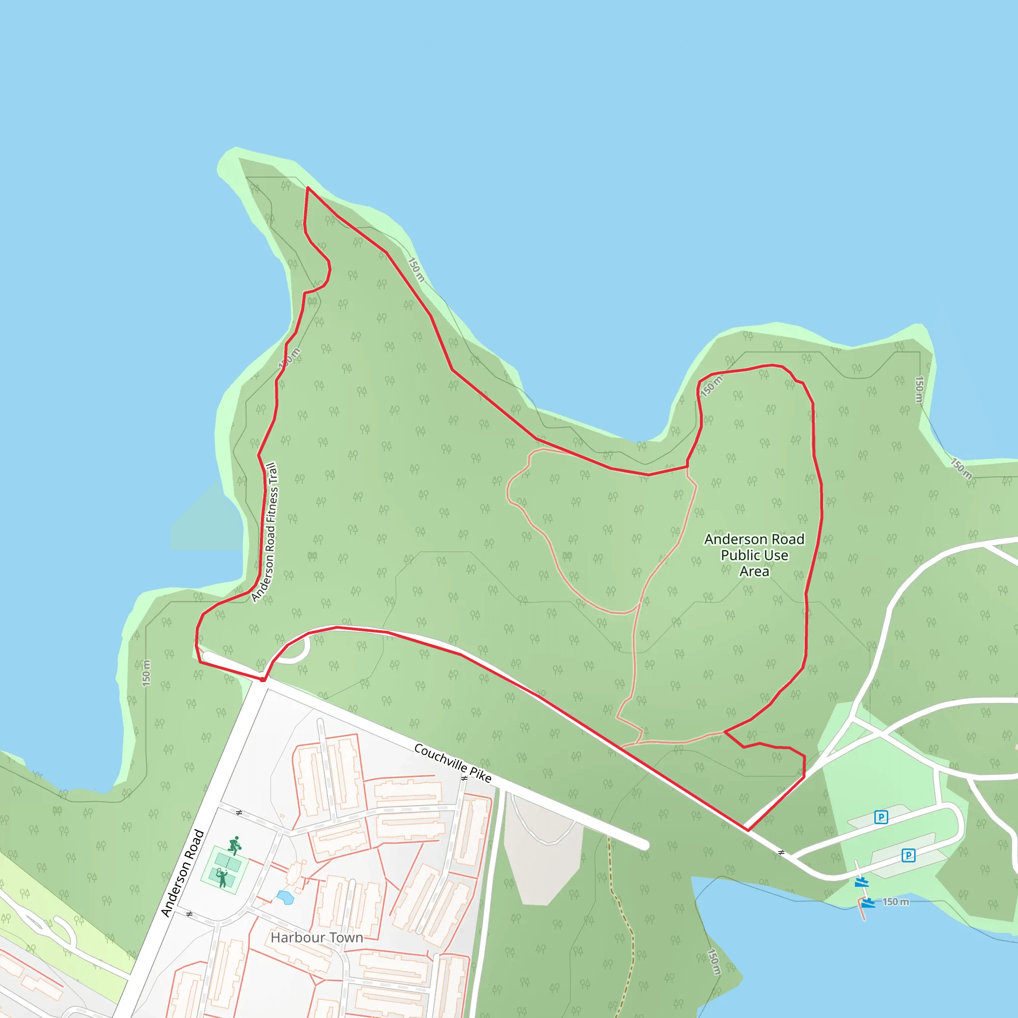 Anderson Road Fitness Loop Trail mobile static map